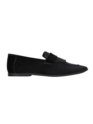 black leatherette slipons - 16329430 - Standard Image - 2