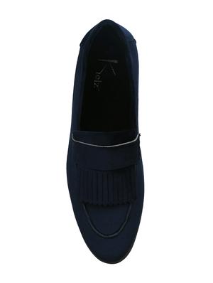 navy blue suede slipons - 16329431 - Standard Image - 4