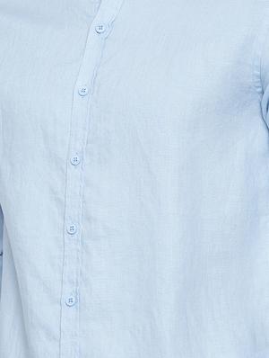 blue solid casual shirt - 16329590 - Standard Image - 4