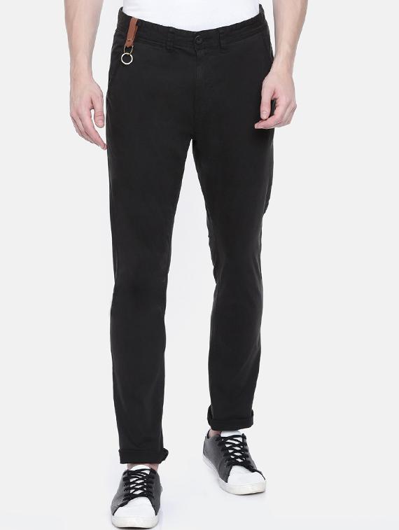 black solid chinos - 16330104 - Zoom Image - 1