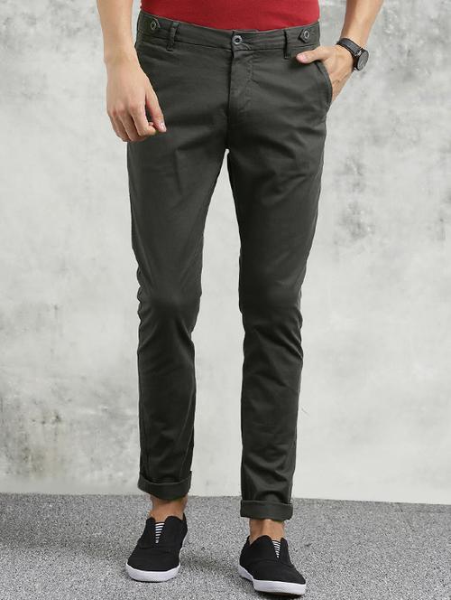 black solid chinos - 16330137 - Standard Image - 1