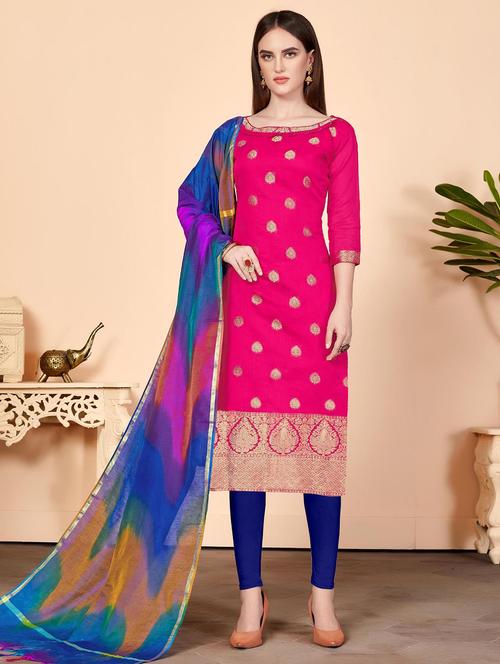 churidaar unstitched suit - 16330347 - Standard Image - 1