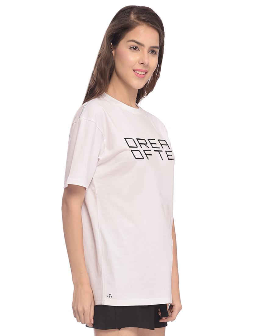 letter print crew neck tee - 16330478 - Zoom Image - 2
