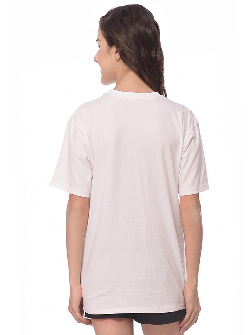 letter print crew neck tee - 16330478 - Zoom Image - 3