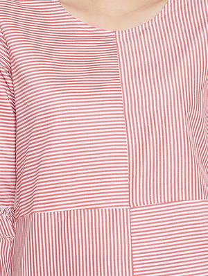 bell sleeved striped dress - 16330696 - Standard Image - 4