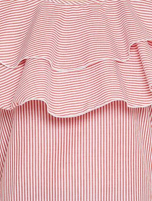 ruffle detail striped a-line dress - 16330701 - Standard Image - 4