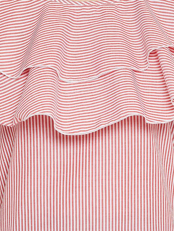 ruffle detail striped a-line dress - 16330701 - Zoom Image - 4