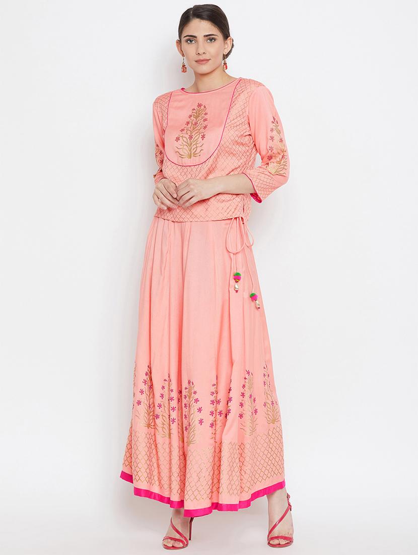 block printed skirt top set - 16330709 - Zoom Image - 1