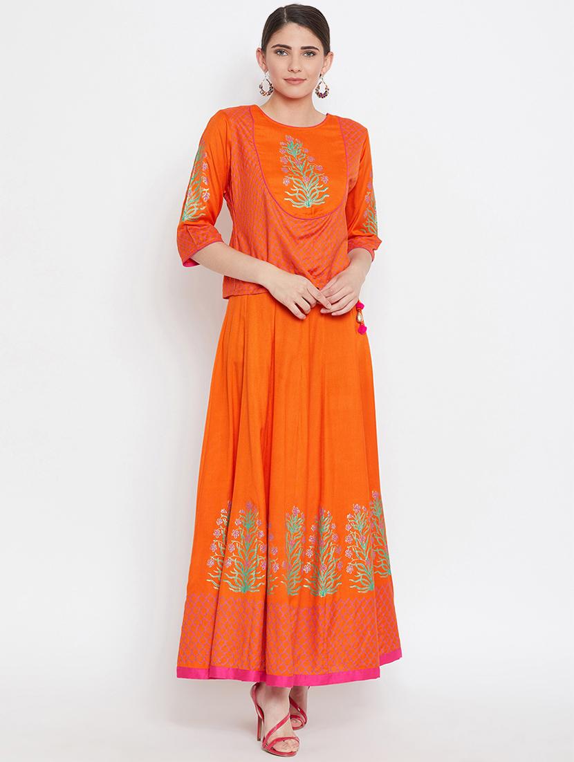 block printed skirt top set - 16330710 - Zoom Image - 1