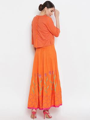 block printed skirt top set - 16330716 - Standard Image - 3