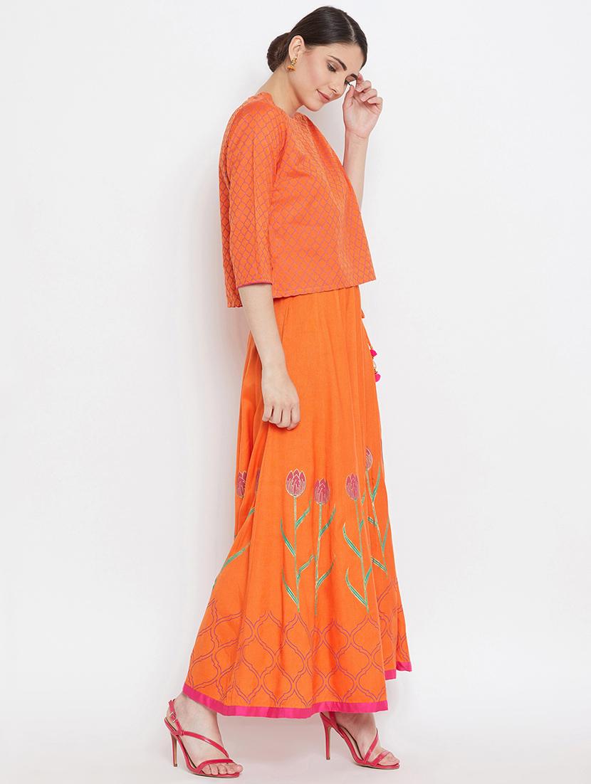 block printed skirt top set - 16330716 - Zoom Image - 2