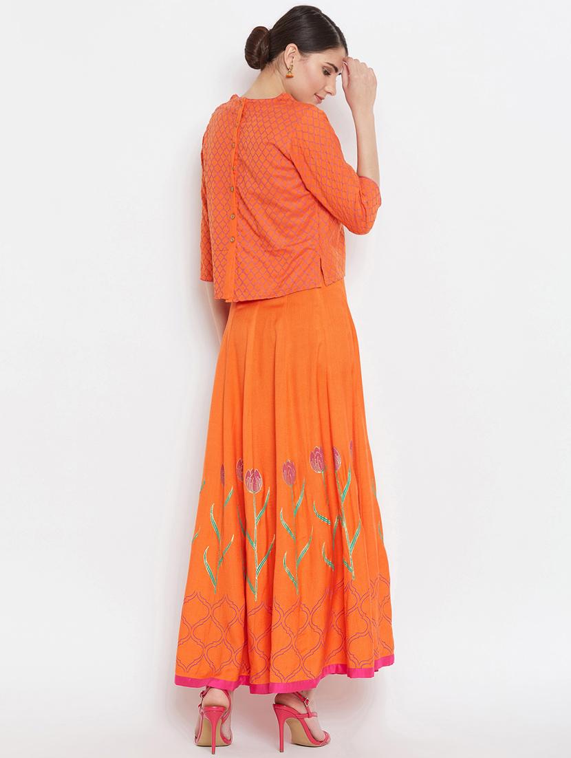 block printed skirt top set - 16330716 - Zoom Image - 3