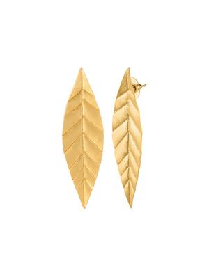 gold metal drop earring - 16330816 - Standard Image - 2