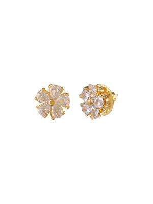 white metal studs earring - 16330832 - Standard Image - 2