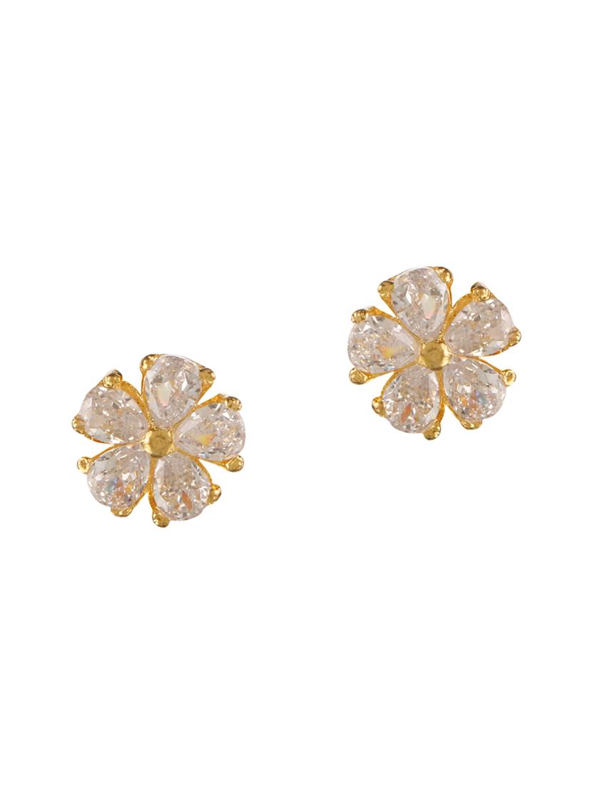 white metal studs earring - 16330832 - Zoom Image - 1