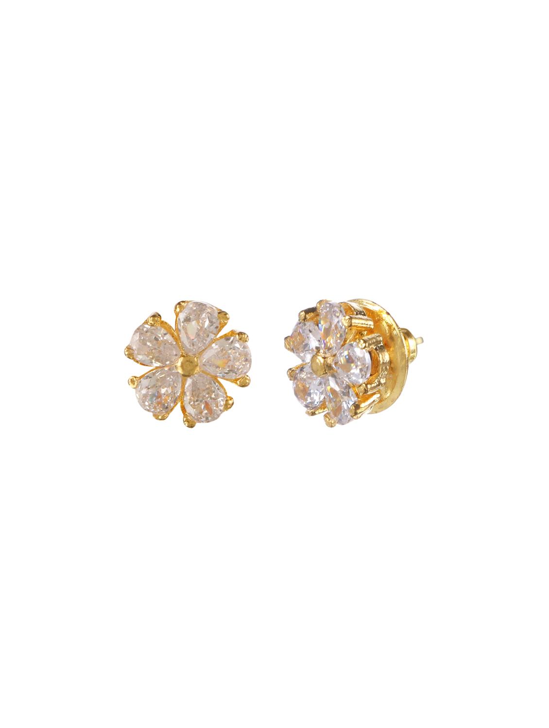 white metal studs earring - 16330832 - Zoom Image - 2