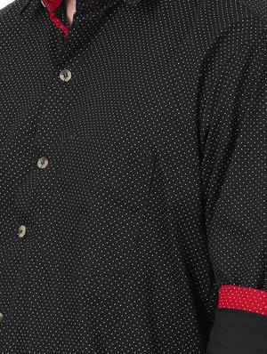 black cotton casual shirt - 16331044 - Standard Image - 4