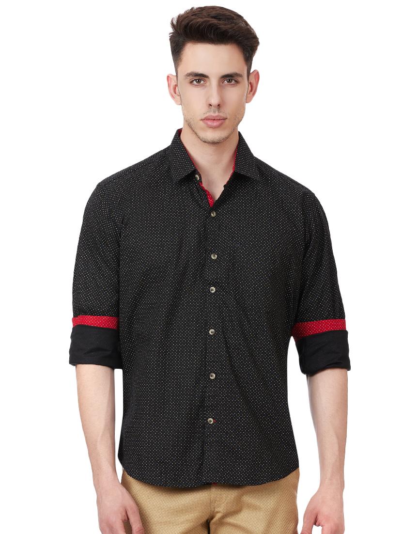 black cotton casual shirt - 16331044 - Zoom Image - 1