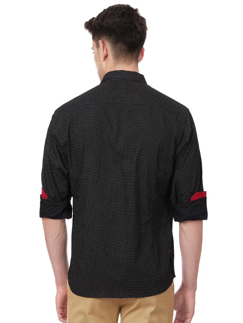 black cotton casual shirt - 16331044 - Zoom Image - 3