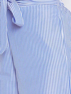 tie front striped trousers - 16331105 - Standard Image - 5
