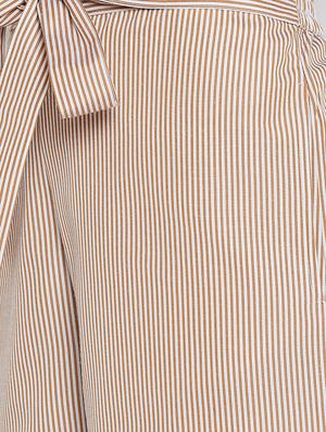 tie front striped trousers - 16331107 - Standard Image - 5