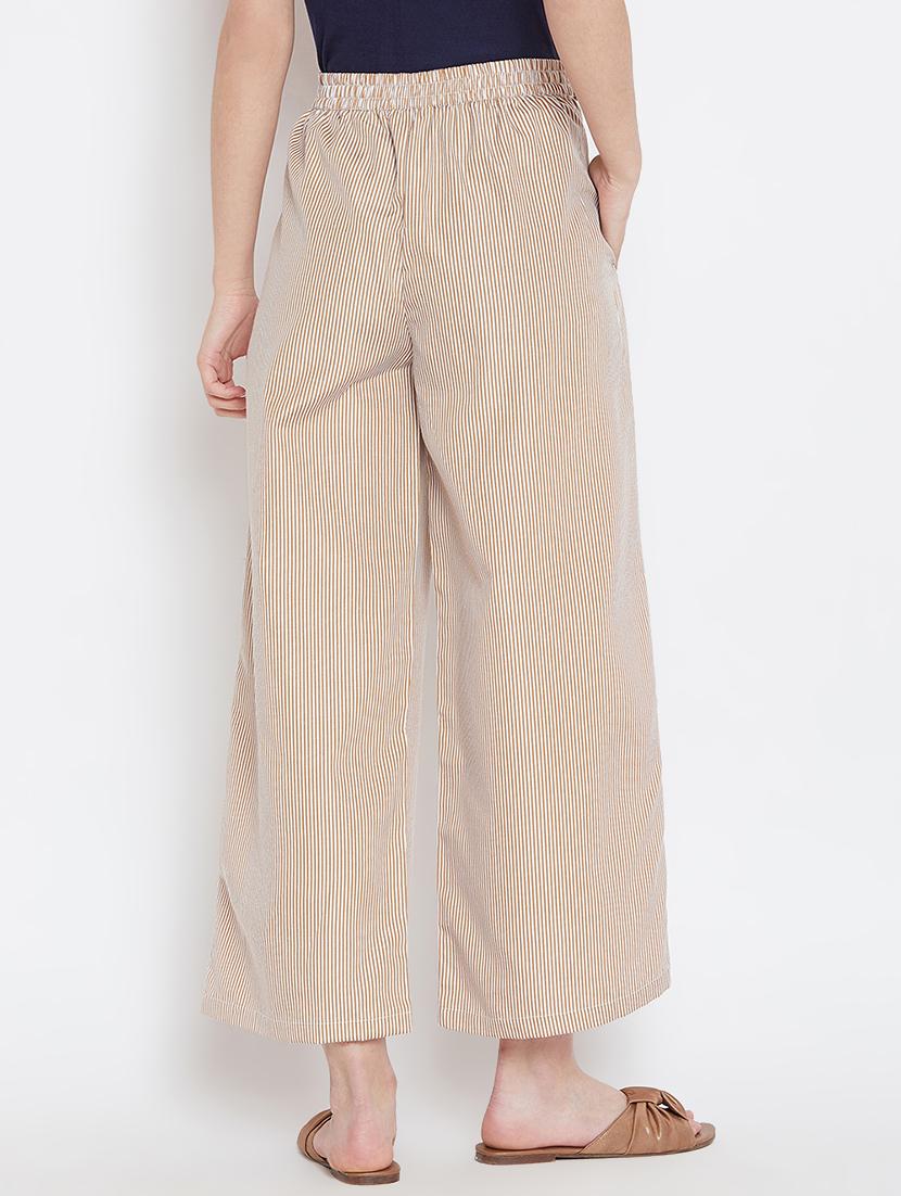 tie front striped trousers - 16331107 - Zoom Image - 3