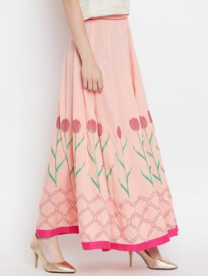 block printed flared skirt - 16331115 - Standard Image - 2