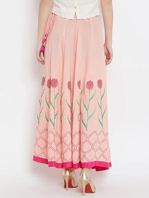 block printed flared skirt - 16331115 - Standard Image - 3