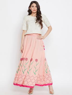 block printed flared skirt - 16331115 - Standard Image - 4