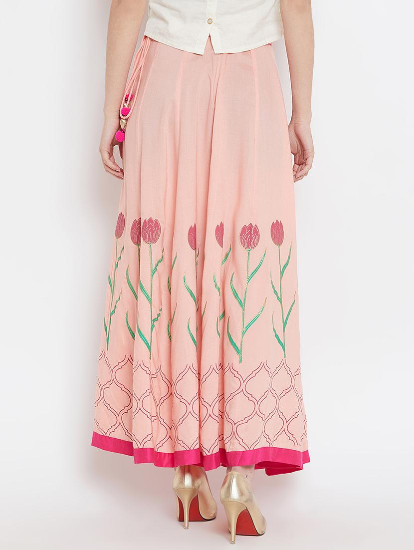 block printed flared skirt - 16331115 - Zoom Image - 3