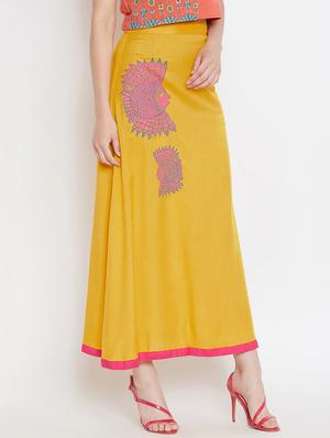block printed flared skirt - 16331119 - Standard Image - 2