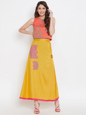 block printed flared skirt - 16331119 - Standard Image - 4
