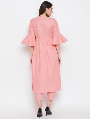 embroidered pastel kurta pant set - 16331191 - Standard Image - 3