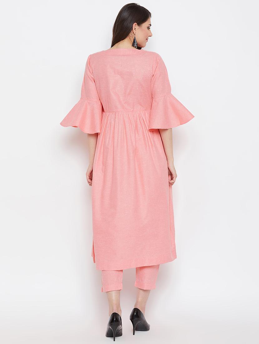 embroidered pastel kurta pant set - 16331191 - Zoom Image - 3