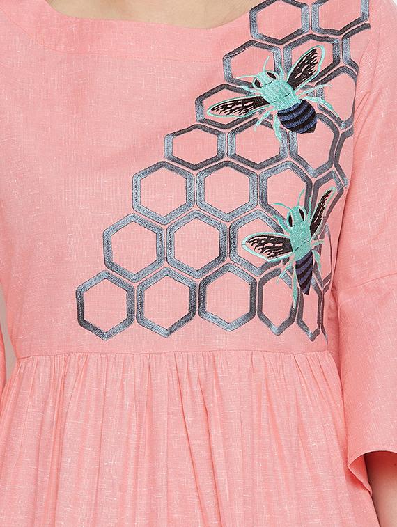 embroidered pastel kurta pant set - 16331191 - Zoom Image - 4