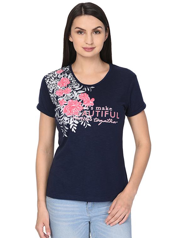 round neck graphic tee - 16331451 - Zoom Image - 1