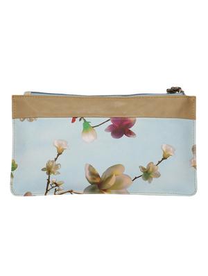 white leatherette (pu) regular clutch - 16332182 - Standard Image - 2