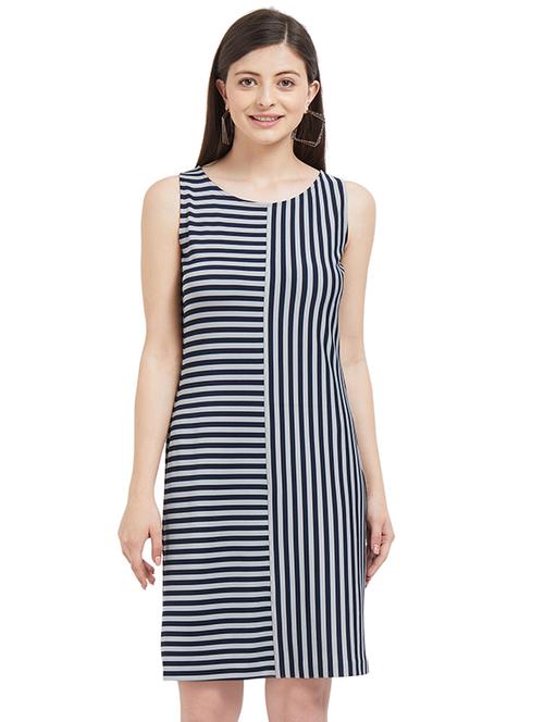 sleeveless striped sheath dress - 16332191 - Standard Image - 1