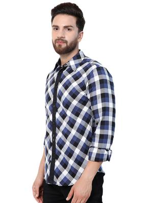 blue checkered casual shirt - 16332324 - Standard Image - 2