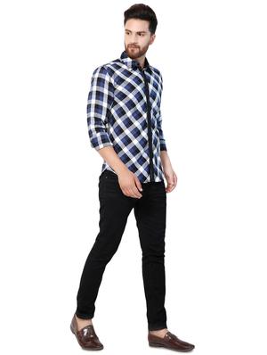blue checkered casual shirt - 16332324 - Standard Image - 4