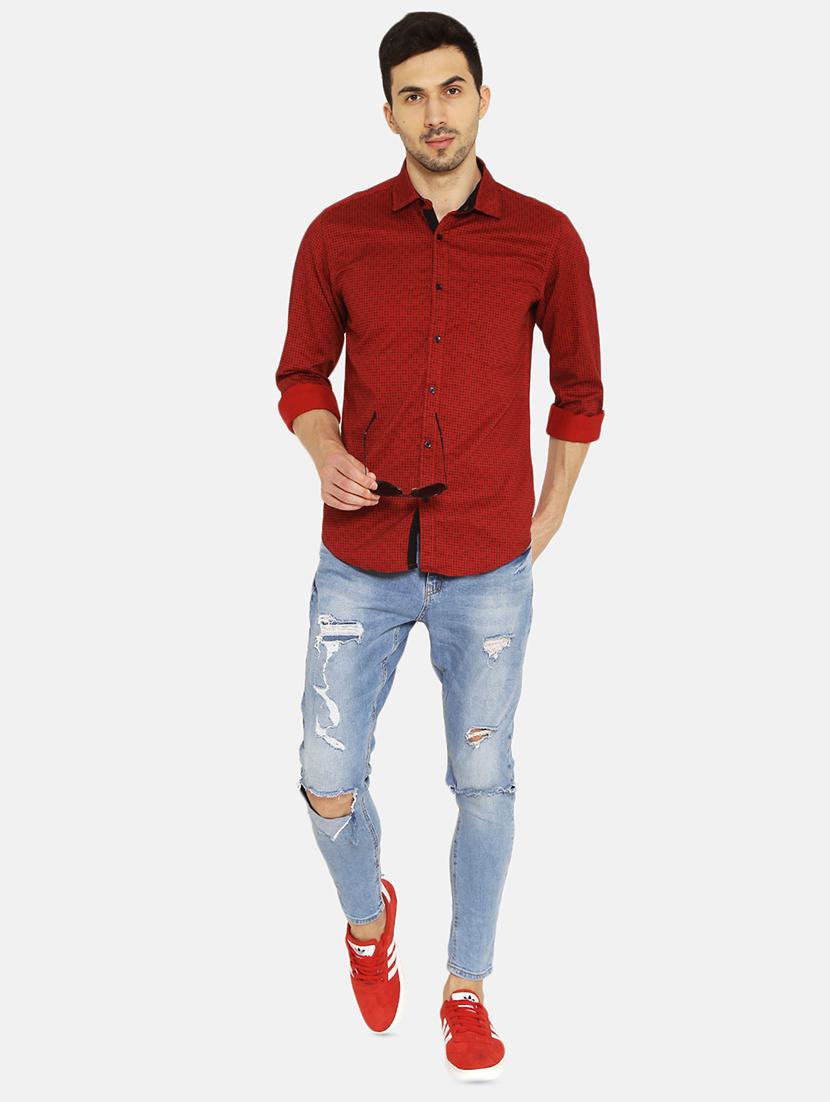 red checkered casual shirt - 16332387 - Zoom Image - 4