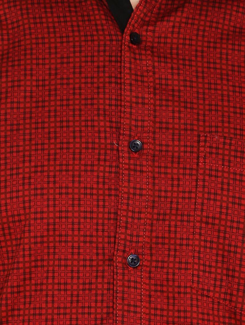 red checkered casual shirt - 16332387 - Zoom Image - 5