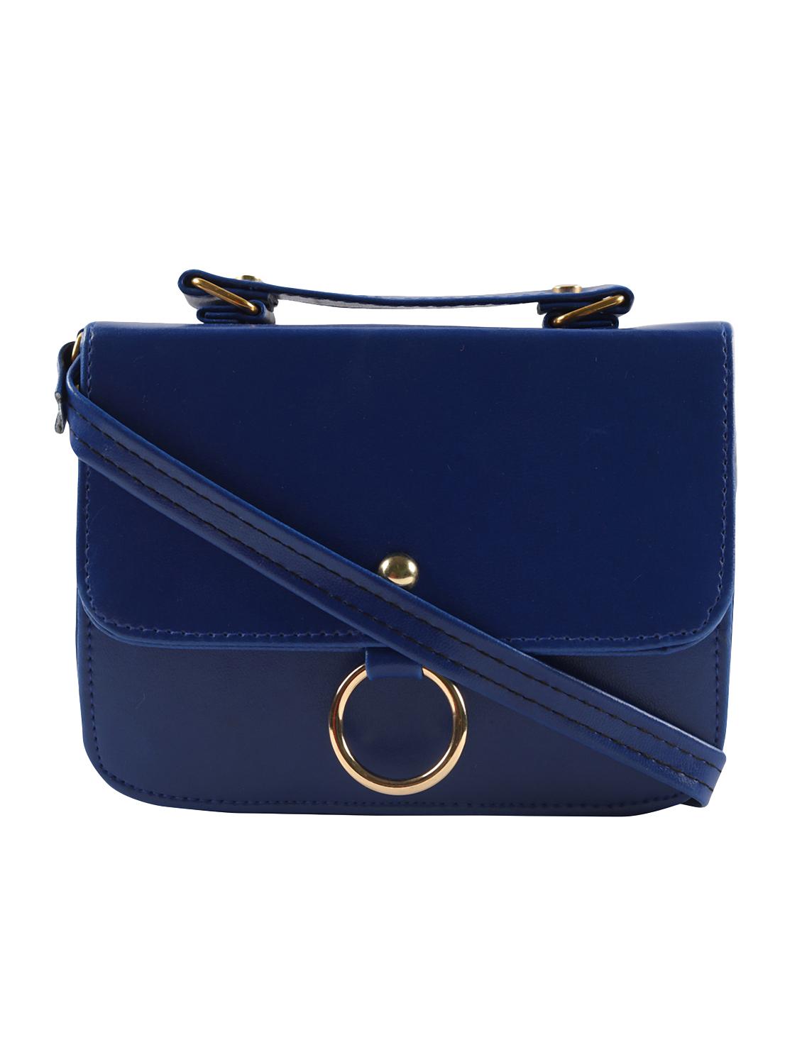 blue leatherette (pu) regular sling bag - 16332692 - Zoom Image - 1