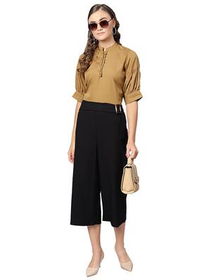 button detail frill trim solid top - 16332741 - Standard Image - 4