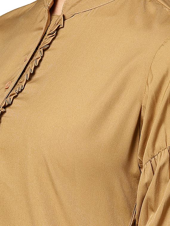 button detail frill trim solid top - 16332741 - Zoom Image - 5