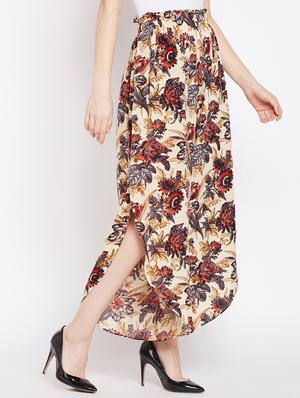 frill waist floral palazzo - 16332784 - Standard Image - 2