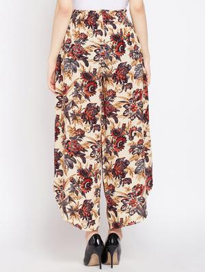frill waist floral palazzo - 16332784 - Standard Image - 3