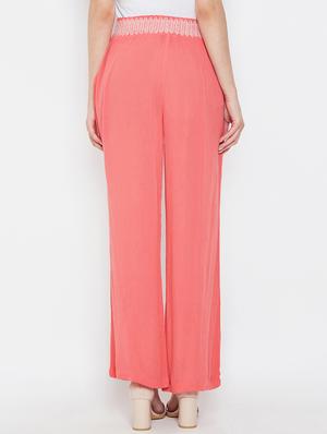 smocked waist high rise palazzo - 16332800 - Standard Image - 3