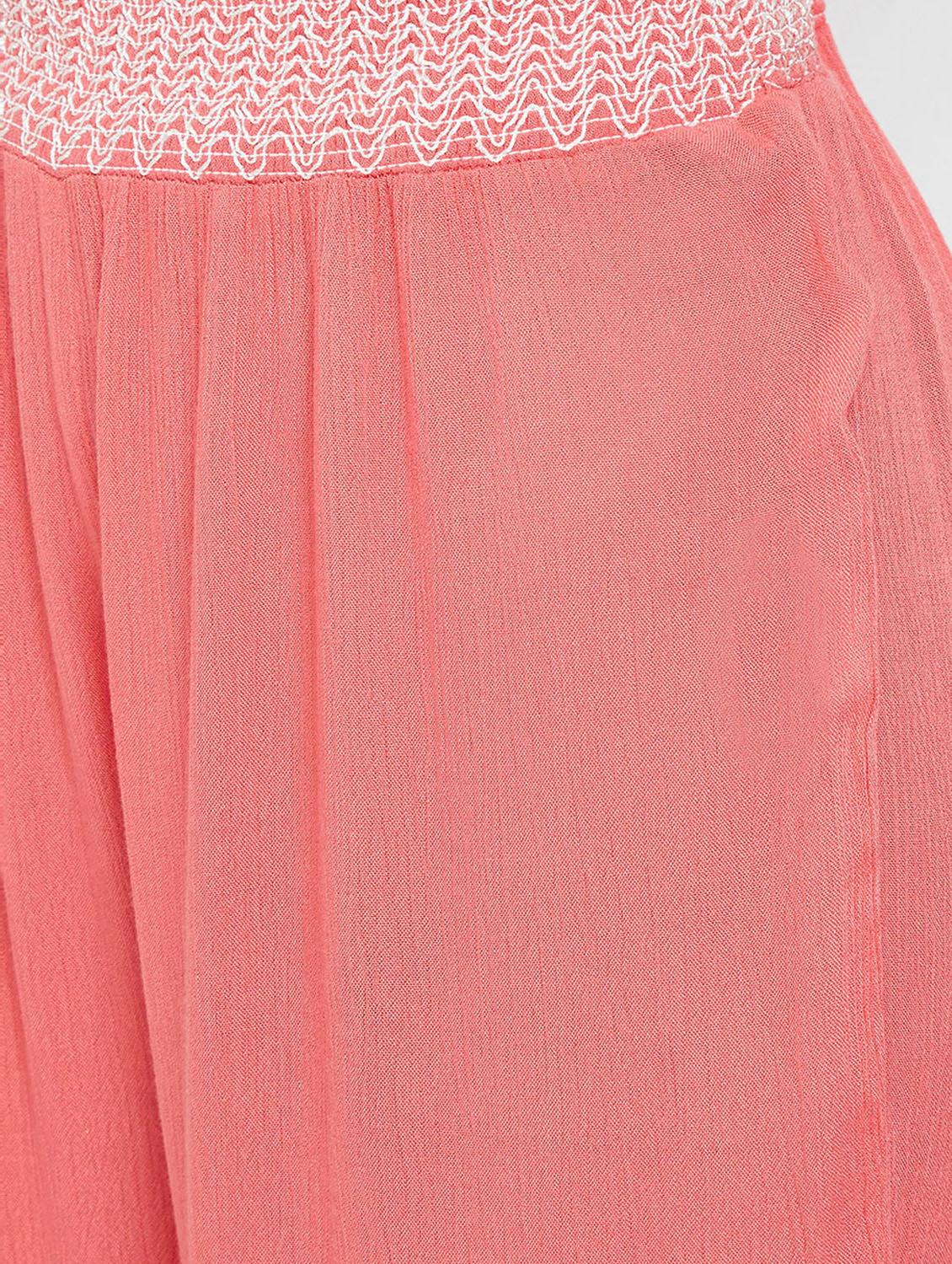 smocked waist high rise palazzo - 16332800 - Zoom Image - 5