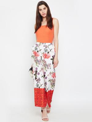 high rise floral wide leg trouser - 16332802 - Standard Image - 4